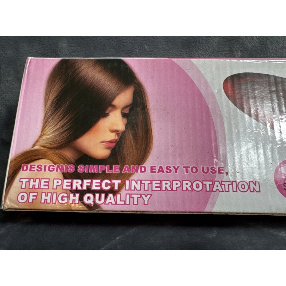 Langoa Red Electric Hair Straightener Brush With Anti-Scald Massage Comb Design - Picture 6 of 8